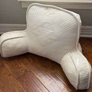 White Textured Backrest Pillow